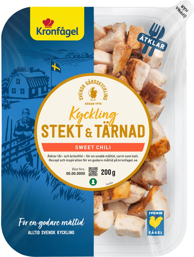 Kronfågel Kyckling Stekt Tärnad Sweet chili