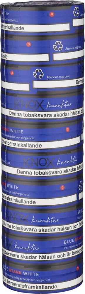 Knox Karaktär Blue Stark White Stock