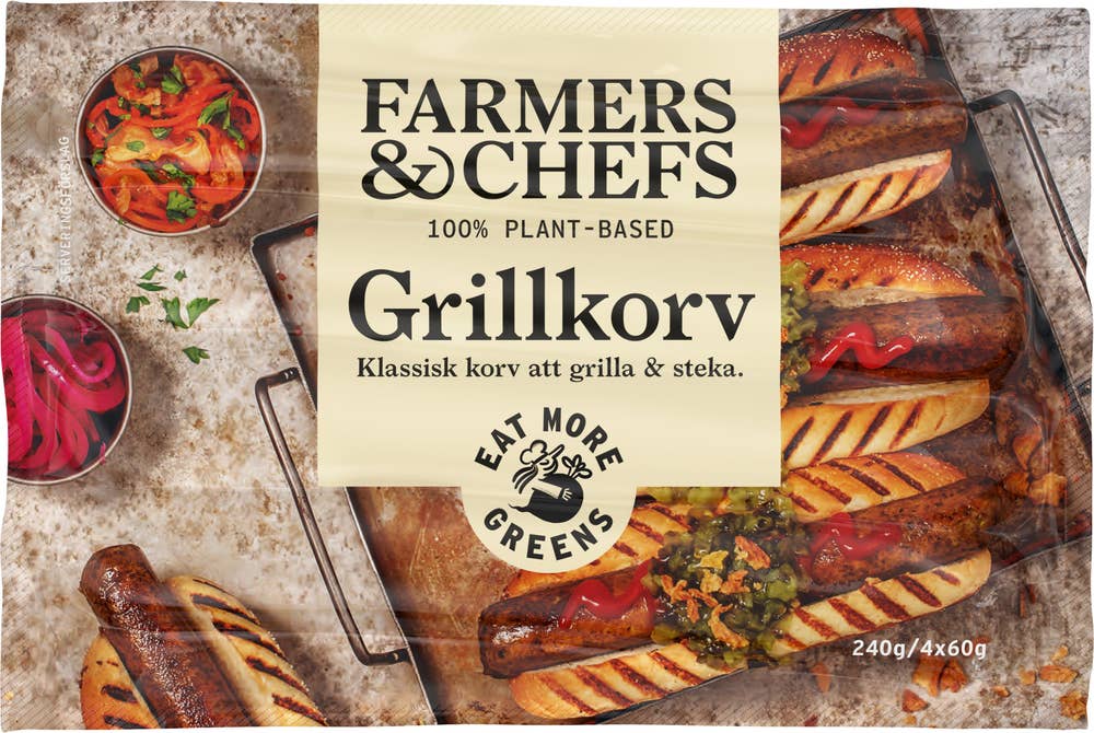 Farmers & Chefs Grillkorv Växtbaserad Fryst