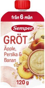 Semper Gröt Äpple, Persika & Banan 6M