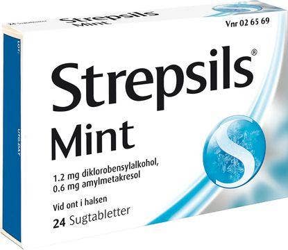 Strepsils Mint, Diklorobensylalkohol/Amylmetakresol, sugtablett, 24 st