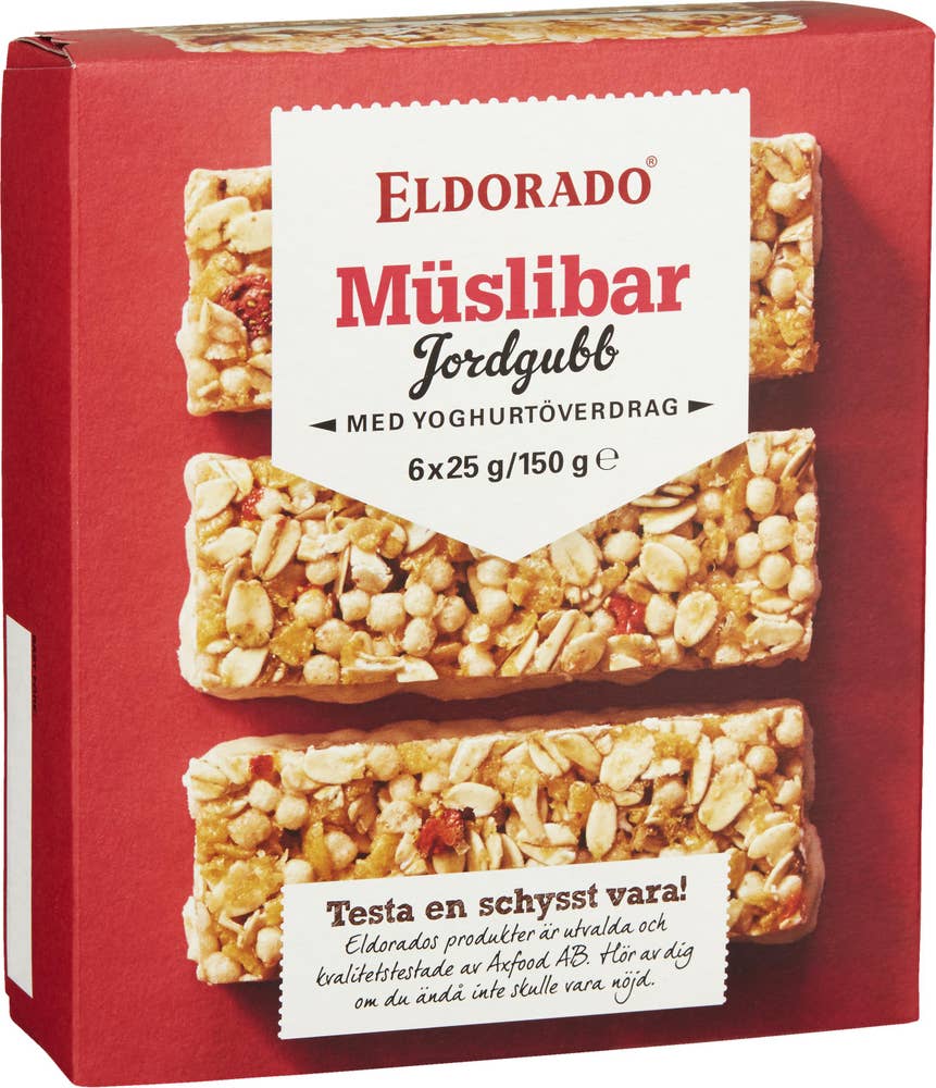 Eldorado Müslibars Jordgubb 6x25g