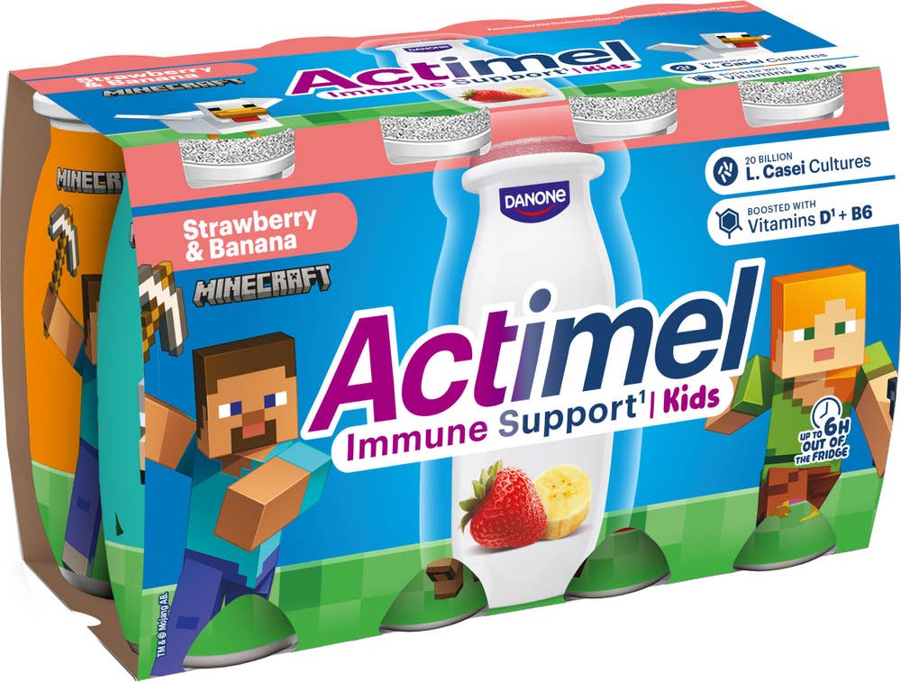 Actimel Drickyoghurt Jordgubb & Banan 8x100g