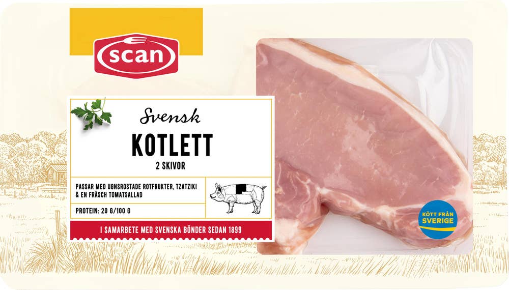 Scan Kotlett Benfri Skivad