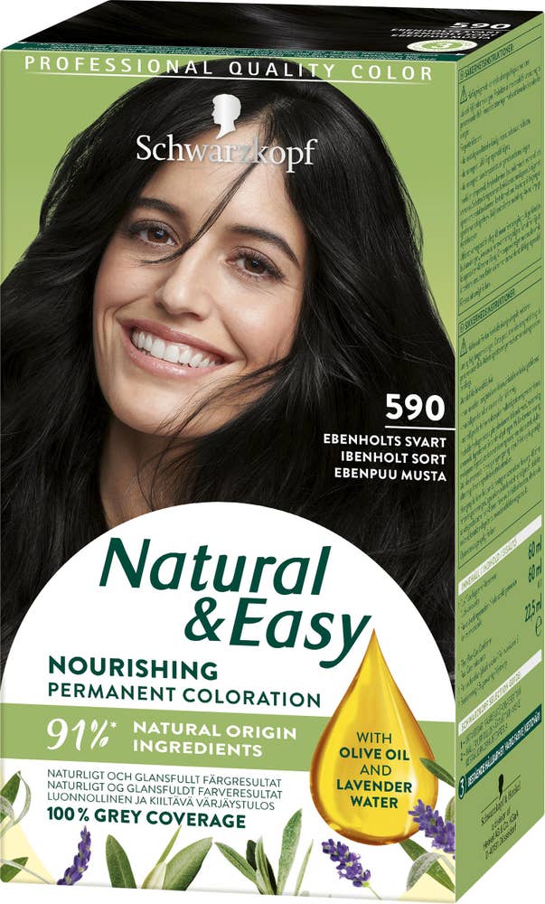 Schwarzkopf Natural & Easy Hårfärg 590 Svart Schwarzkopf Natural & Easy