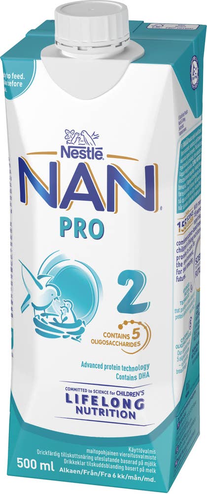 Nestlé Tillskottsnäring Drickfärdig NAN Pro 2 6M