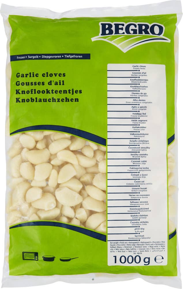 Begro Vitlöksklyftor Fryst