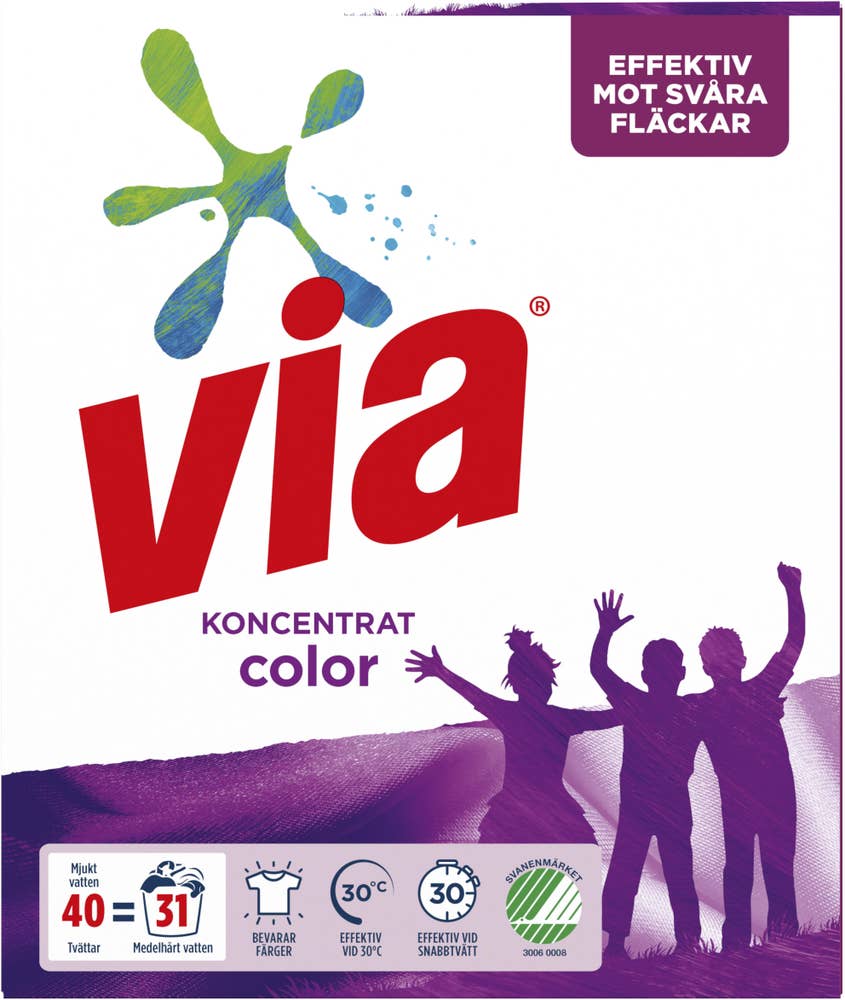 Via Tvättmedel Koncentrat Color 1,5kg Via
