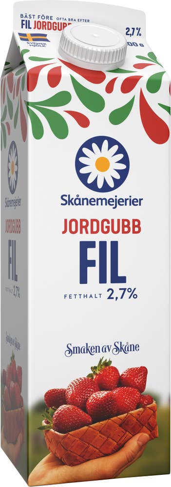 Skånemejerier Filmjölk Jordgubb 2,7%