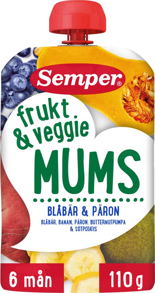 Semper Frukt & Veggie Blåbär 6M