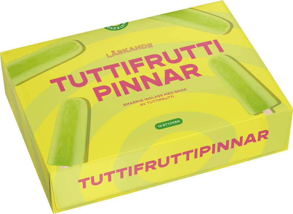 Isglass Tuttifruttipinnar