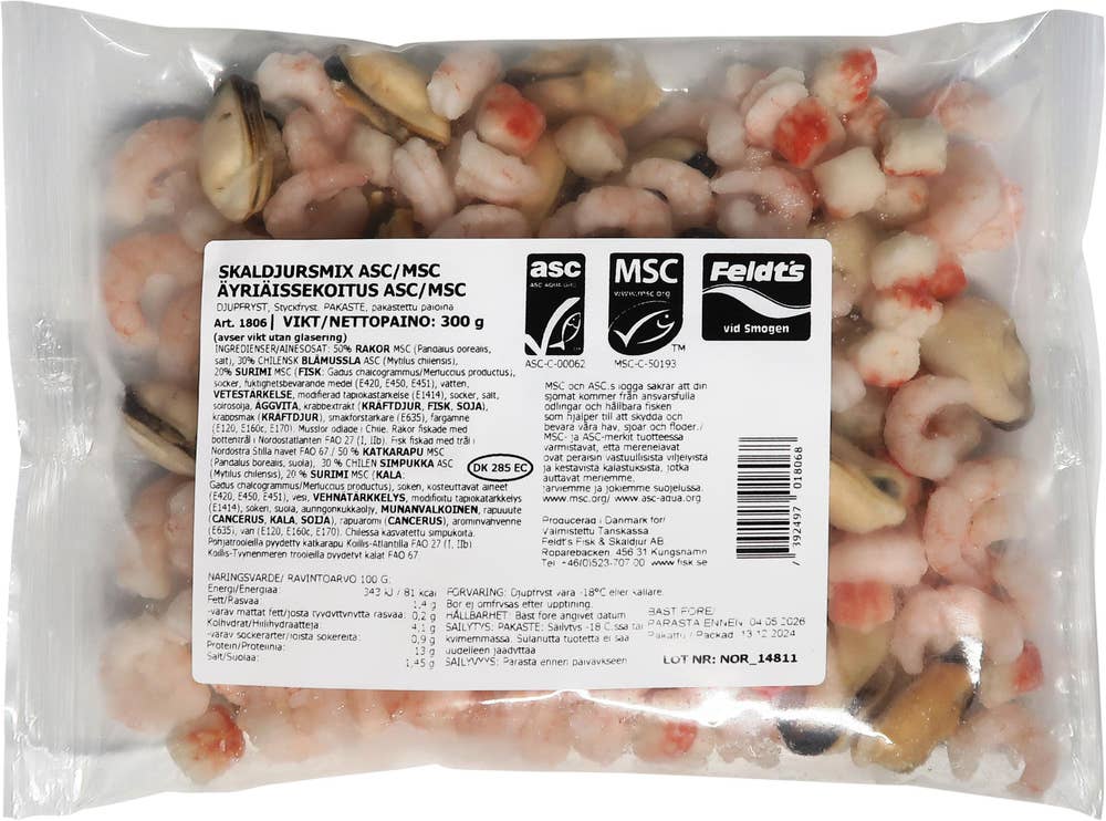 Feldts Skaldjursmix Fryst ASC/MSC