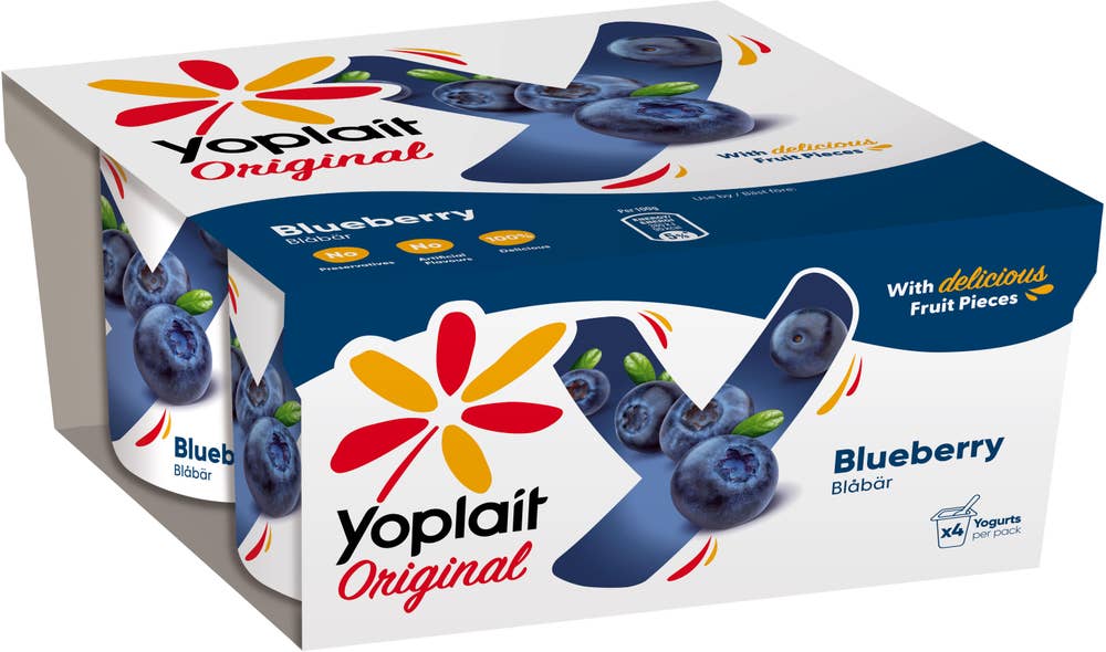 Yoplait Yoghurt Blåbär 2,3% 4-p