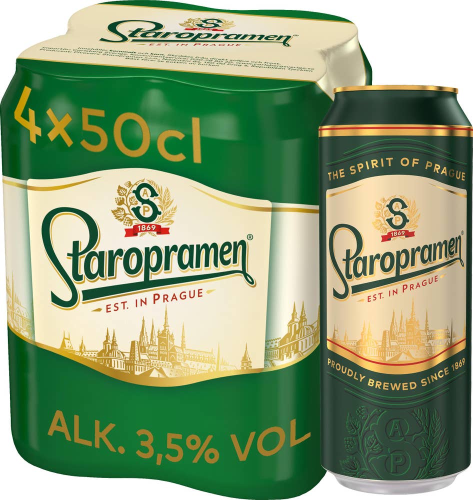 Staropramen Öl 3,5% 4x50cl