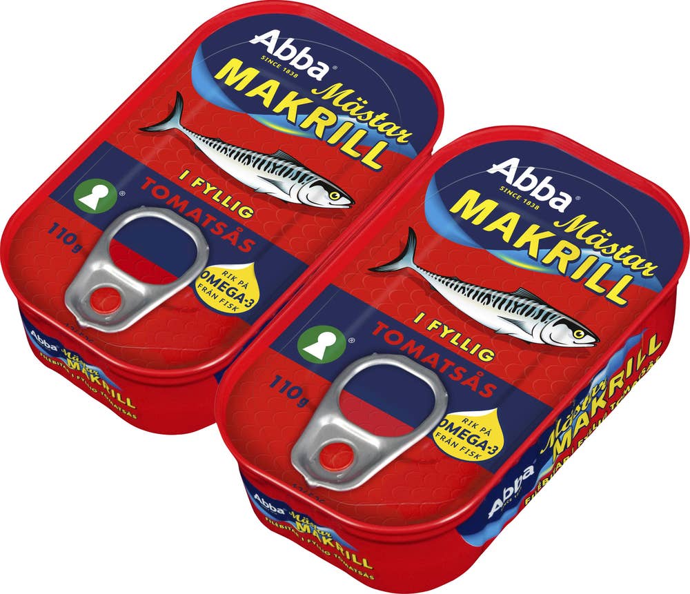 Abba Mästarmakrill Tomatsås 2x110g