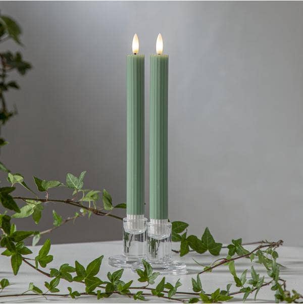 Star Trading Antikljus LED Flamme Stripe Grön 25cm