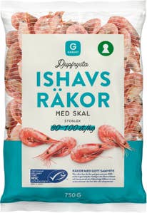 Garant Ishavsräkor med Skal 80/100 Fryst MSC