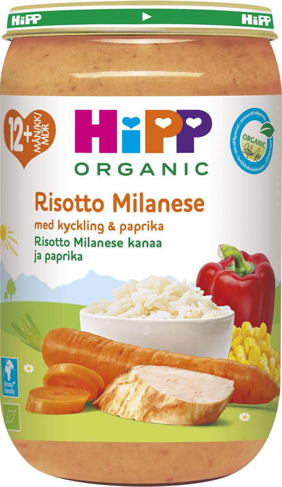 Hipp Risotto Milanese med Kyckling & Paprika 12M EKO