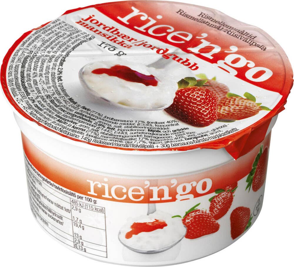 Rice n Go Rismål Jordgubb