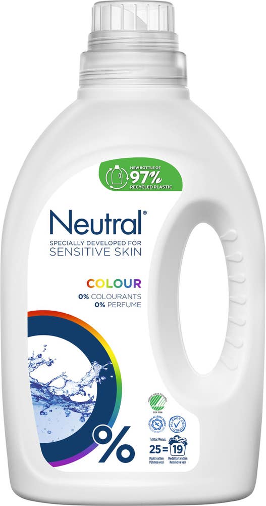Neutral Flytande Tvättmedel Color Parfymfri Neutral