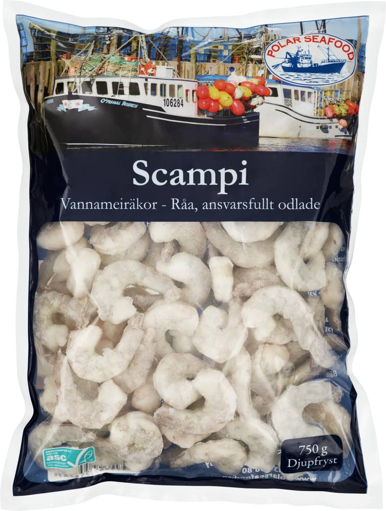 Polar Seafood Scampi Rå Fryst ASC