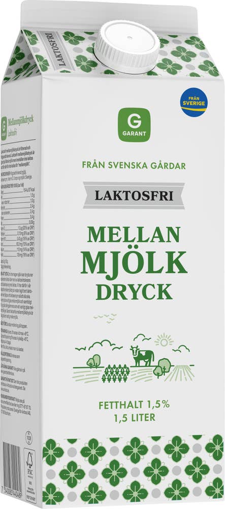 Mellan Mjölkdryck Laktosfri 1,5%