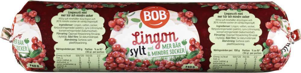 Bob Lingonsylt Lättsockrad Refill