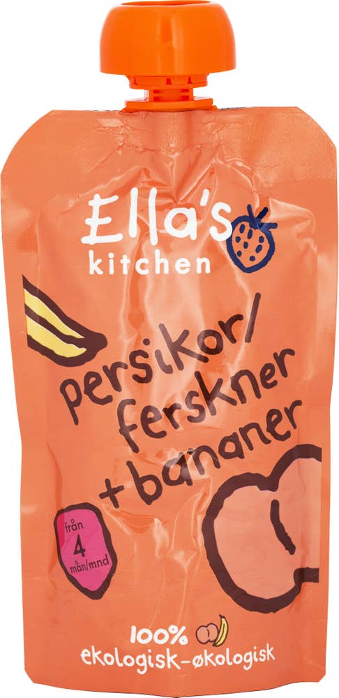 Ella's Kitchen Puré Persika Banan 4M EKO