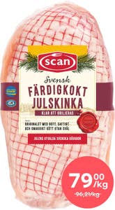 Scan Svensk Färdigkokt Julskinka Mellan Viktspann 2,4kg - 3,3kg