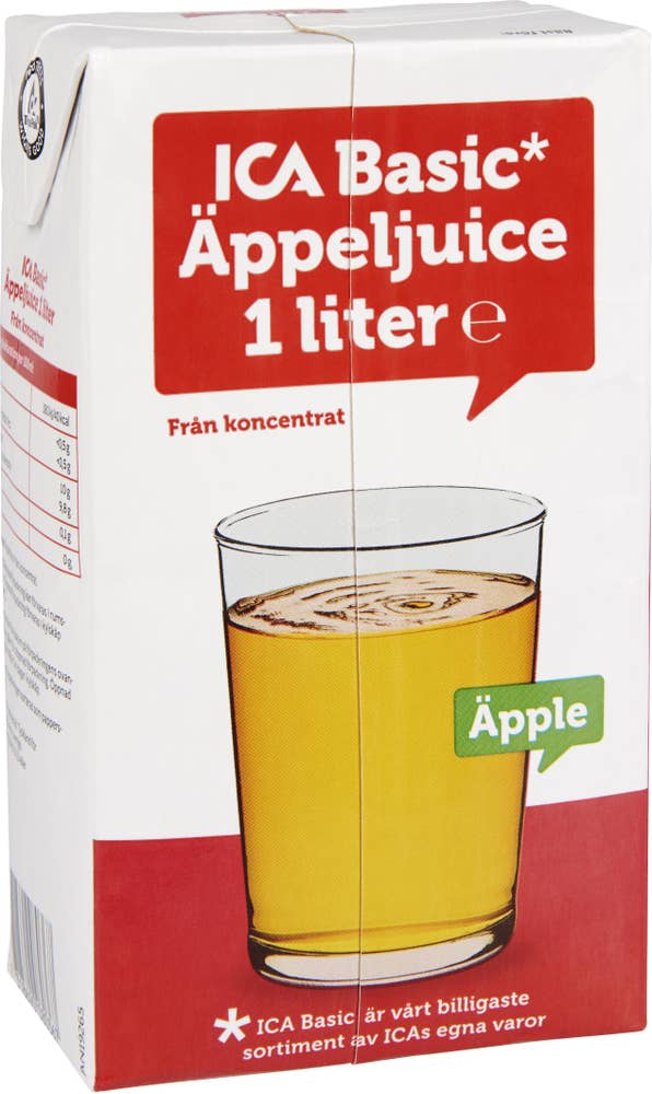 Ej sorterad Äppeljuice 1L Ica Basic