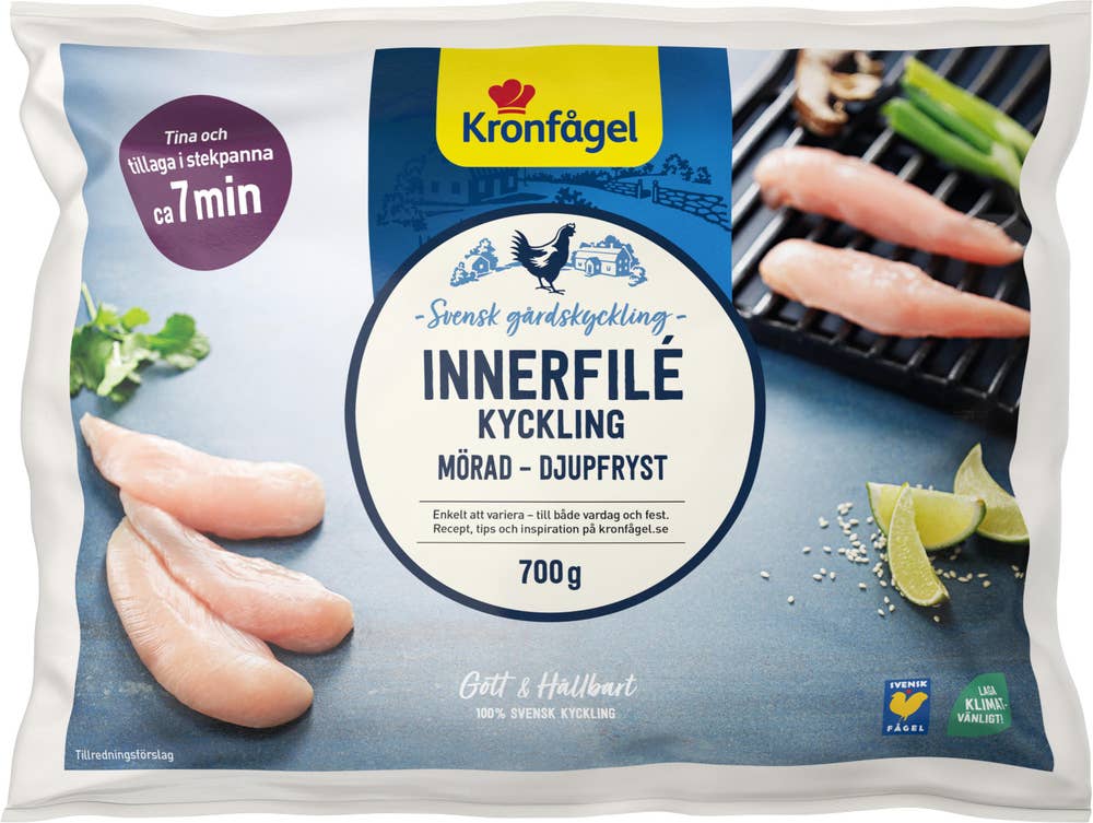 Kronfågel Kycklinginnerfilé Frysta