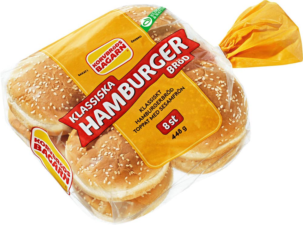Korvbrödsbagarn Hamburgerbröd 8-p
