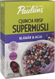 Paulúns Supermüsli Quinoa Krisp Blåbär & Acai