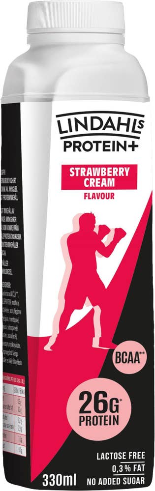 Lindahls Drickkvarg PRO+ Strawberry Cream Laktosfri Utan Tillsatt Socker