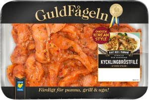 Guldfågeln Strimlad Marinerad Kycklingbröstfilé Korean Style