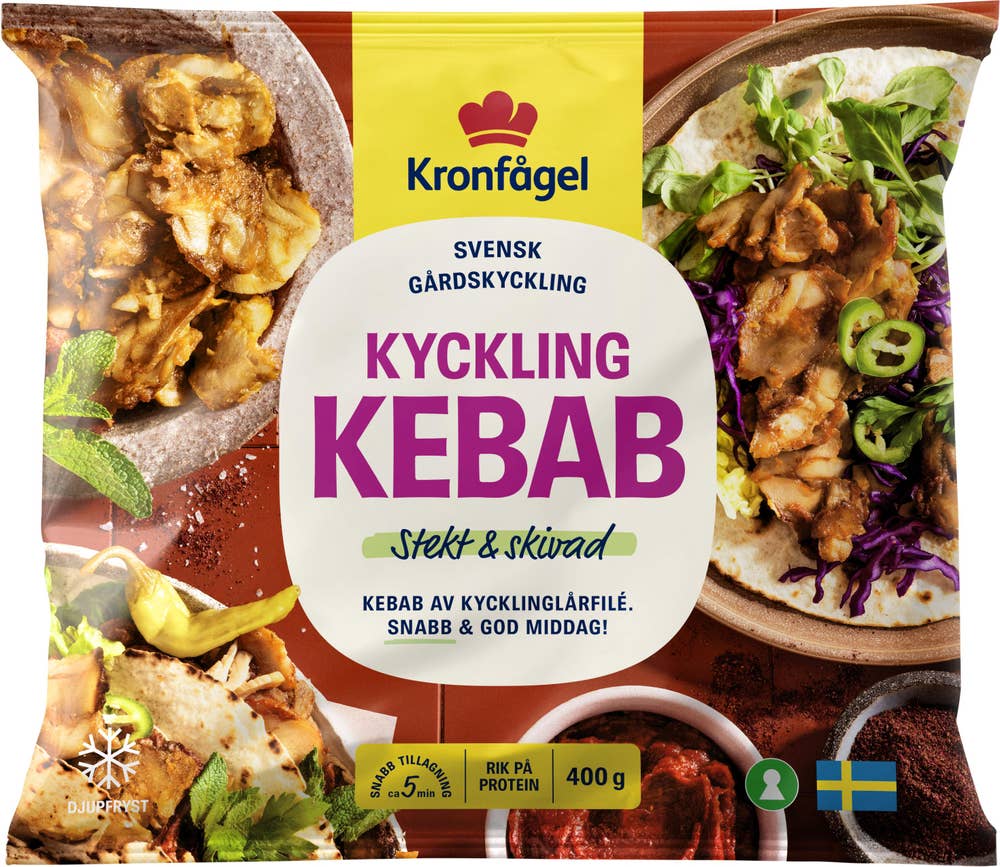 Kronfågel Kycklingkebab Fryst