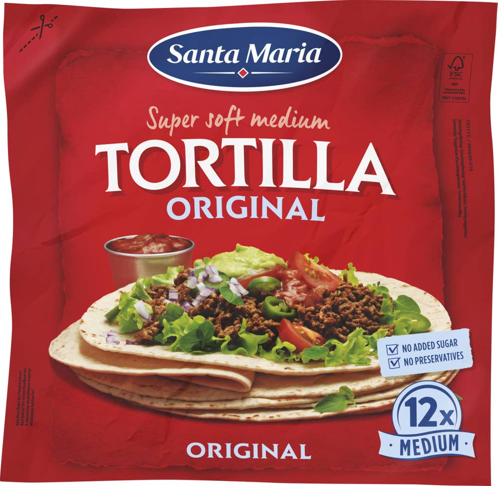 Santa Maria Tortillas Medium 12-p