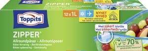 Toppits Plastpåse Zipper 1L