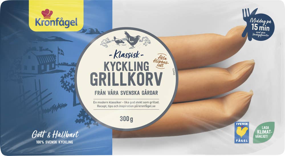 Kronfågel Kycklinggrillkorv Klassisk