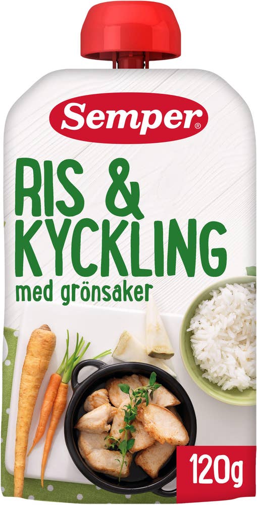 Semper Klämmis Ris & Kyckling med Grönsaker 6M