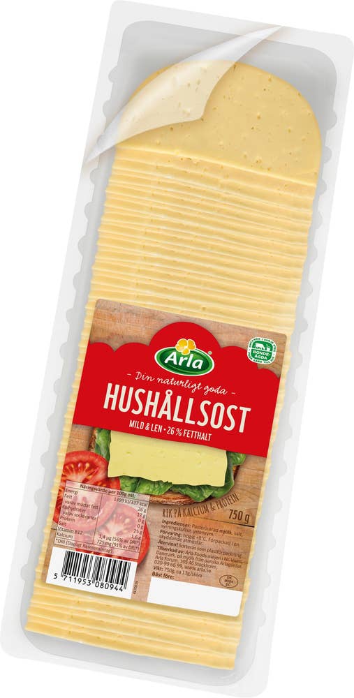 Arla® Hushållsost 26% Skivad