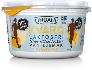 Lindahls Kvarg Vanilj 0,2% Laktosfri Utan Tillsatt Socker