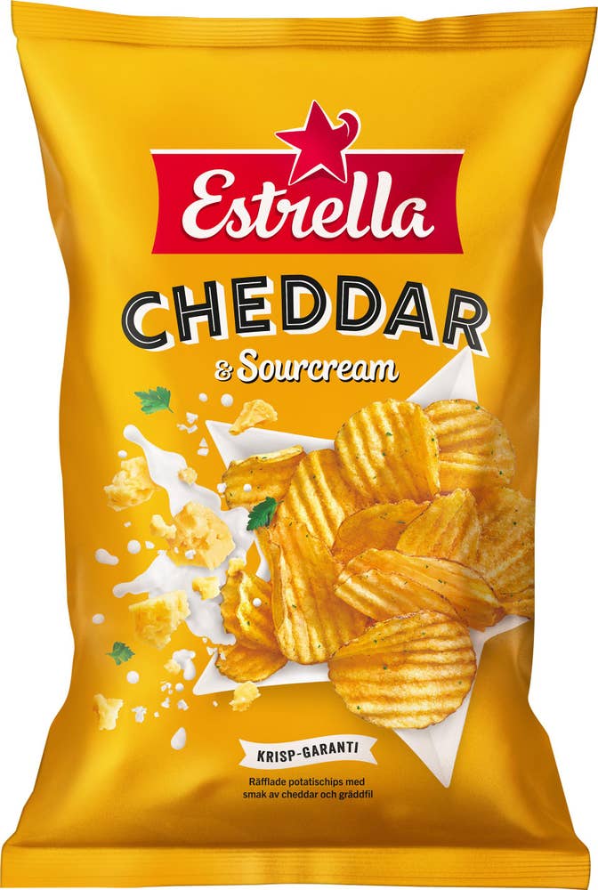 Estrella Chips Cheddar & Sourcream 275g