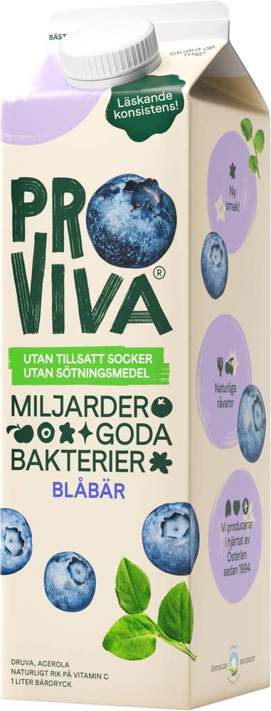 ProViva Fruktdryck Blåbär Utan Tillsatt Socker