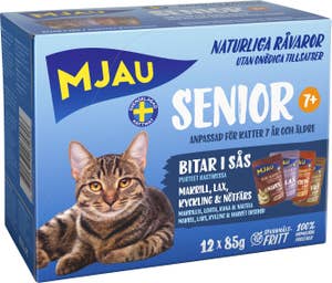 Mjau Kattmat Senior 7+ Multibox i Sås 12x85g