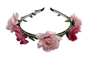 Hedlundgruppen Diadem med Rosa Blommor