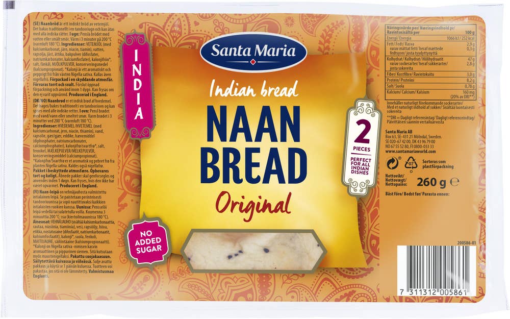 Santa Maria Naanbröd 260g