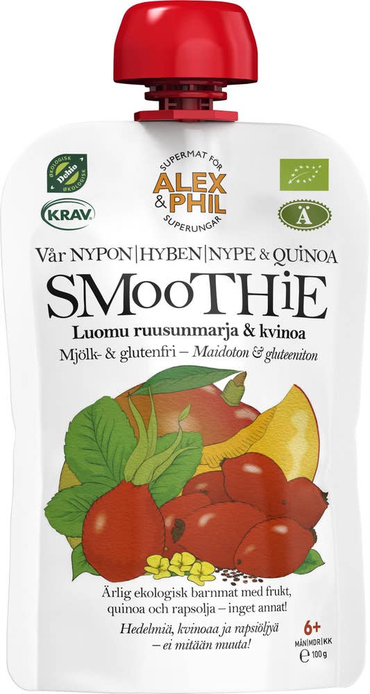 Alex&Phil Smoothie Nypon & Quinoa 6M EKO/KRAV 100g Alex&Phil