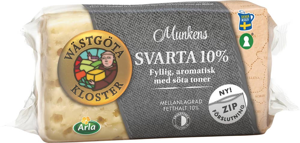 Wästgöta Kloster® Munkens Svarta Ost 10%