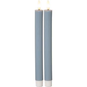 Star Trading Antikljus LED Flamme Stripe Blå 25cm